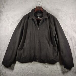 Vtg Y2K Banana Republic Jacket Men's Large Full Zip Coat Wool Blend Bomber